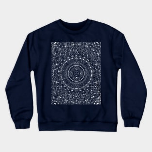 Abstract Op Art Quasicrystals Vintage Waves Mandala Crewneck Sweatshirt